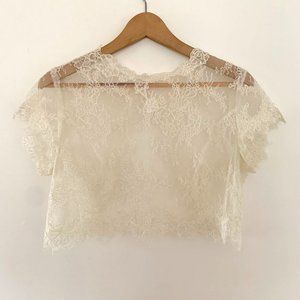Crop Lace Wedding Dress Topper